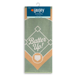 Batter Up! Baseball and Baking Microfiber Kitchen Tea Towel