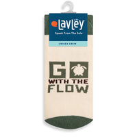 Go With The Flow Sea Turtle Socks for Men and Women