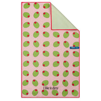 I Like It Dirty Funny Martini Microfiber Kitchen Tea Towel