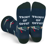 Trout of Office Funny Fishing Socks for Men