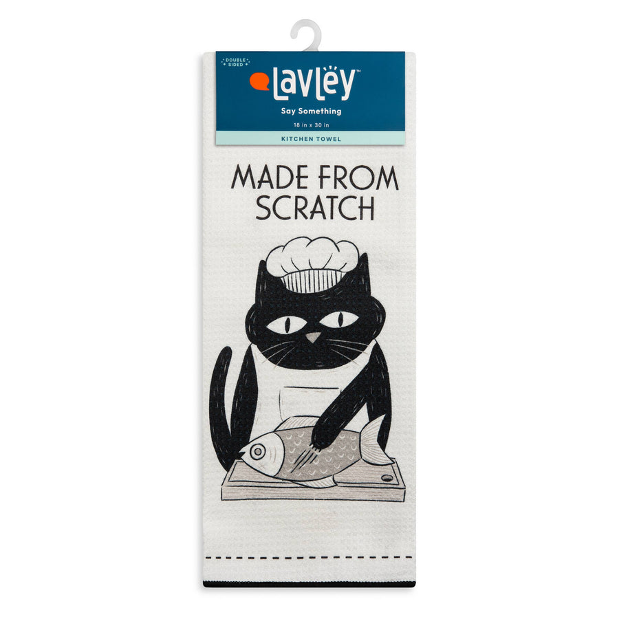 Made From Scratch Funny Cat Microfiber Kitchen Tea Towel