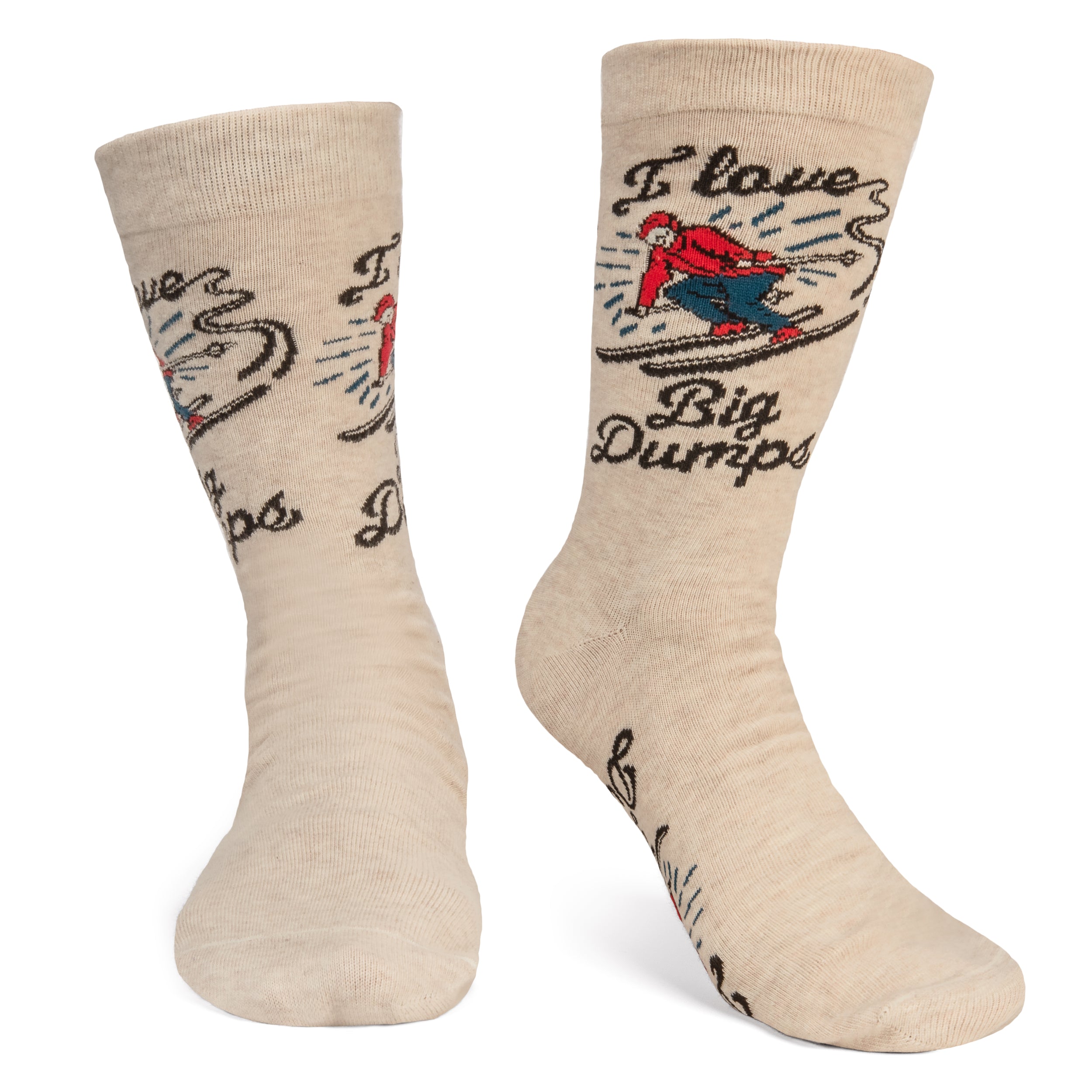 I Love Big Dumps Funny Socks for Skiers and Snowboarders
