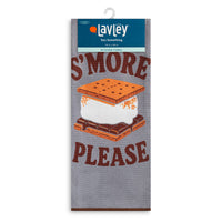 S'more Please Funny Camping Design Microfiber Kitchen Towel