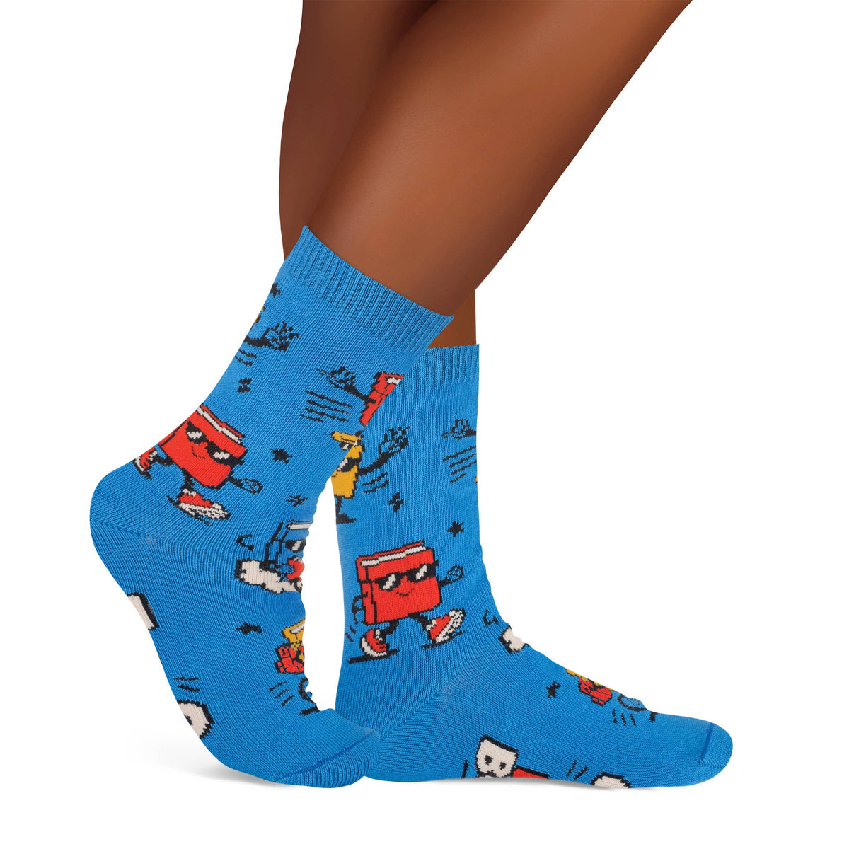 Cool Kids Read Books Colorful Socks for Boys and Girls