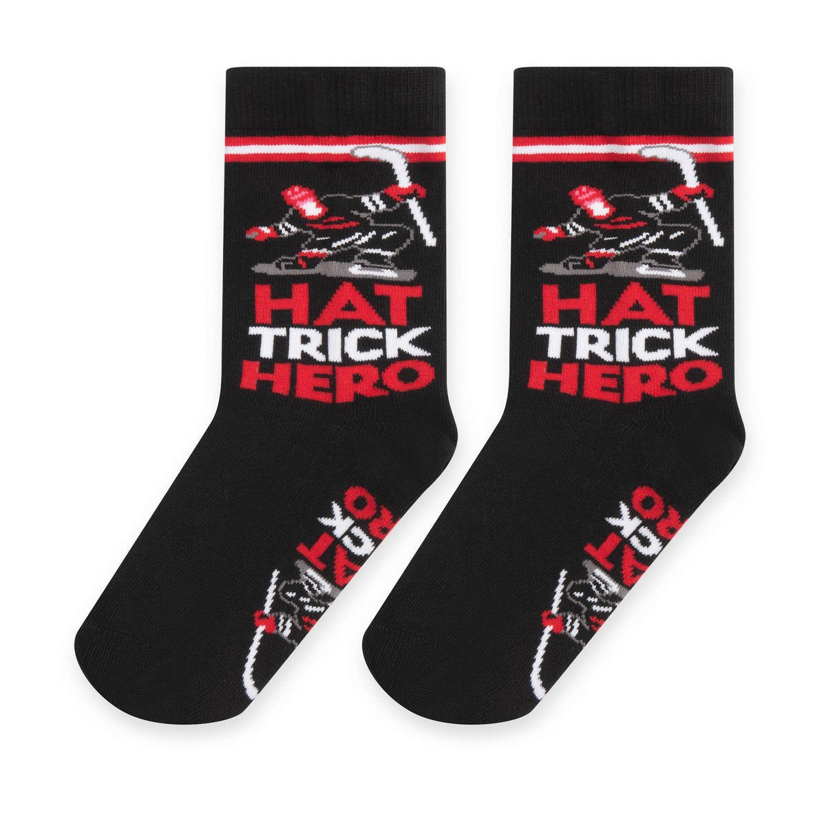 Hat Trick Hero Cool Hockey Socks for Kids
