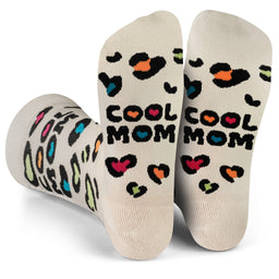 Cool Mom Socks with Cute Colorful Leopard Print Design