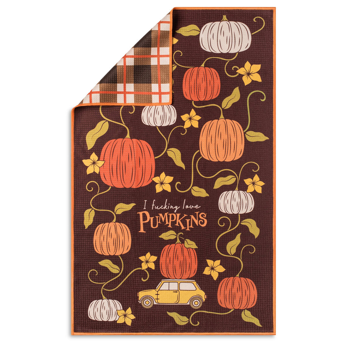 I F****ing Love Pumpkins Fall Microfiber Kitchen Tea Towel