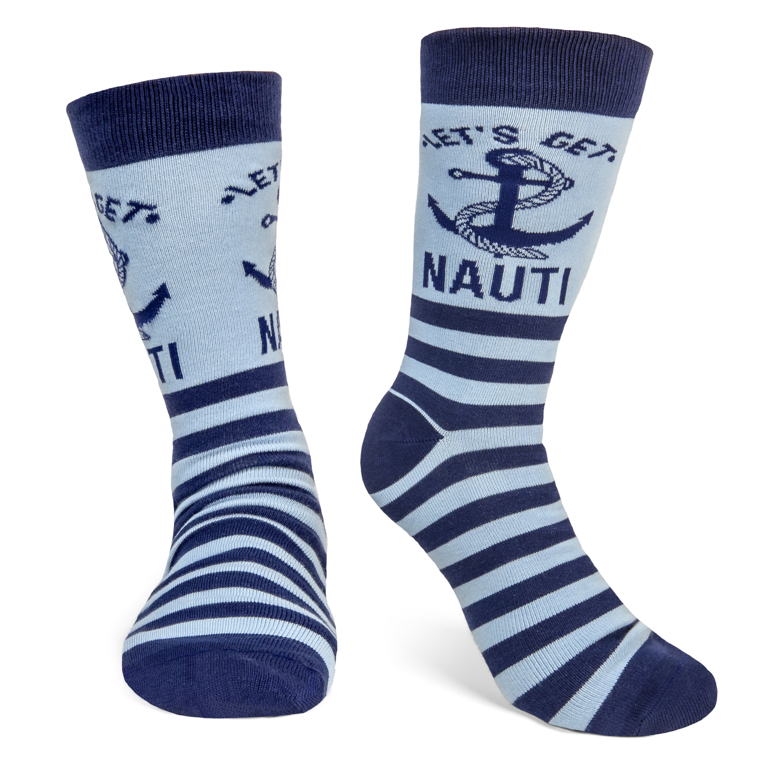 Let's Get Nauti Funny Nautical Socks for Boat and Ocean Lovers