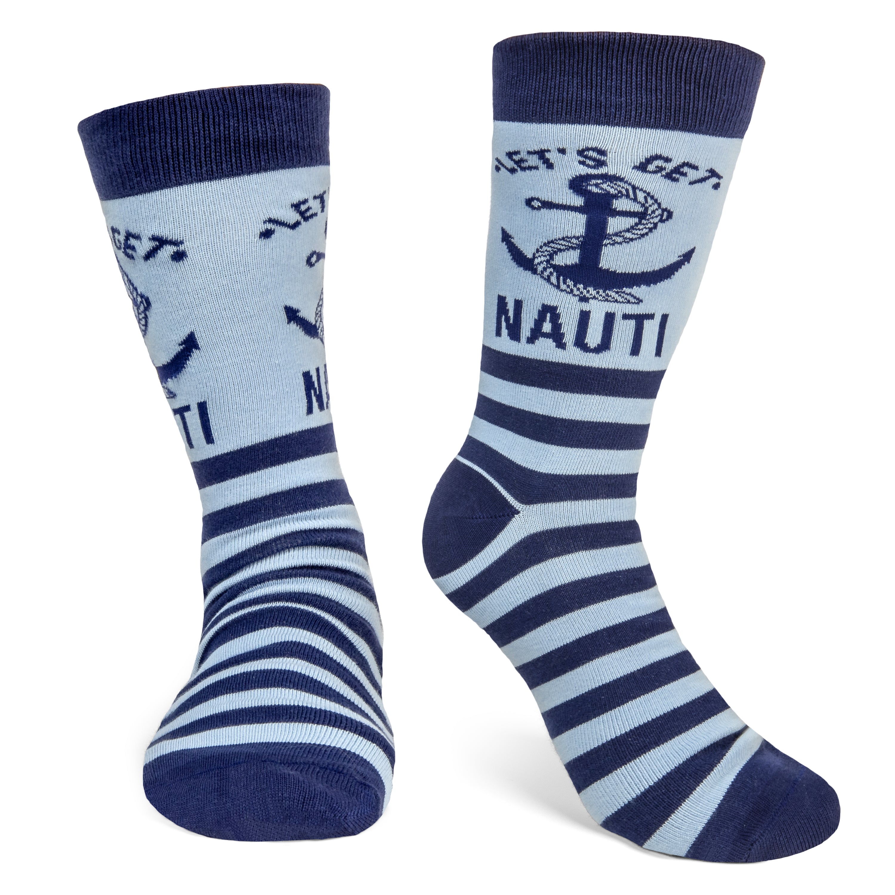 Let's Get Nauti Funny Nautical Socks for Boat and Ocean Lovers