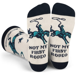 Not My First Rodeo Funny Western Socks for Men and Women