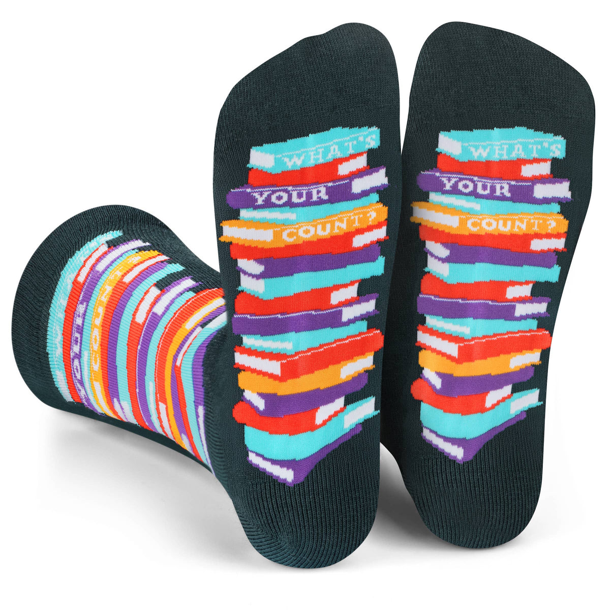 What's Your Count Funny Book Socks For Reading Lovers