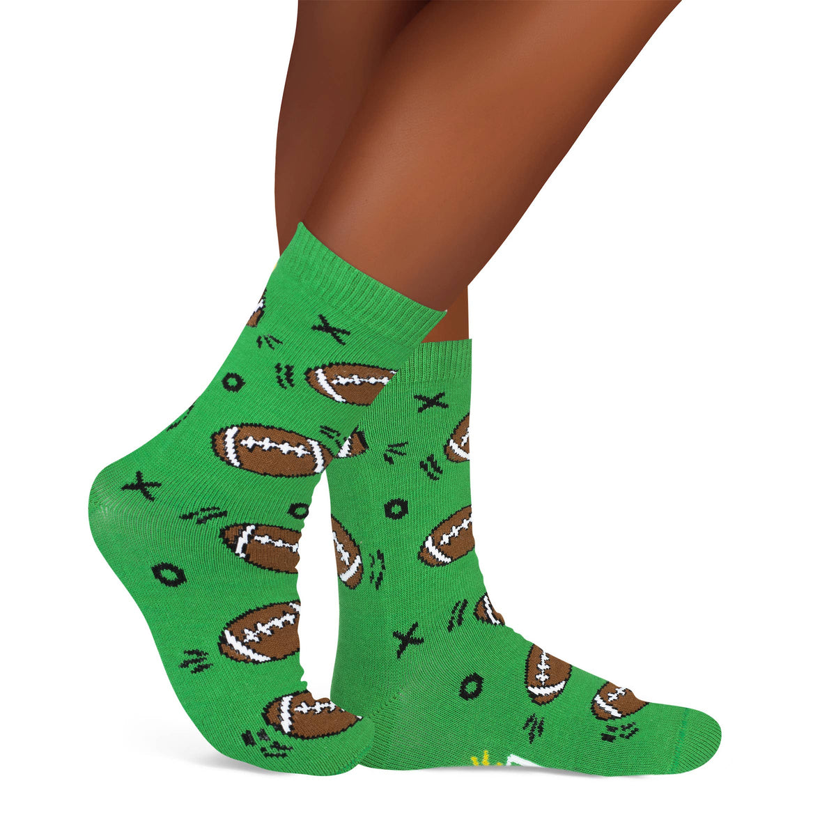 Touchdown! Crazy Colorful Football Kids Socks