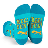 Reel Fun Colorful Fishing Socks for Kids fits Boys and Girls