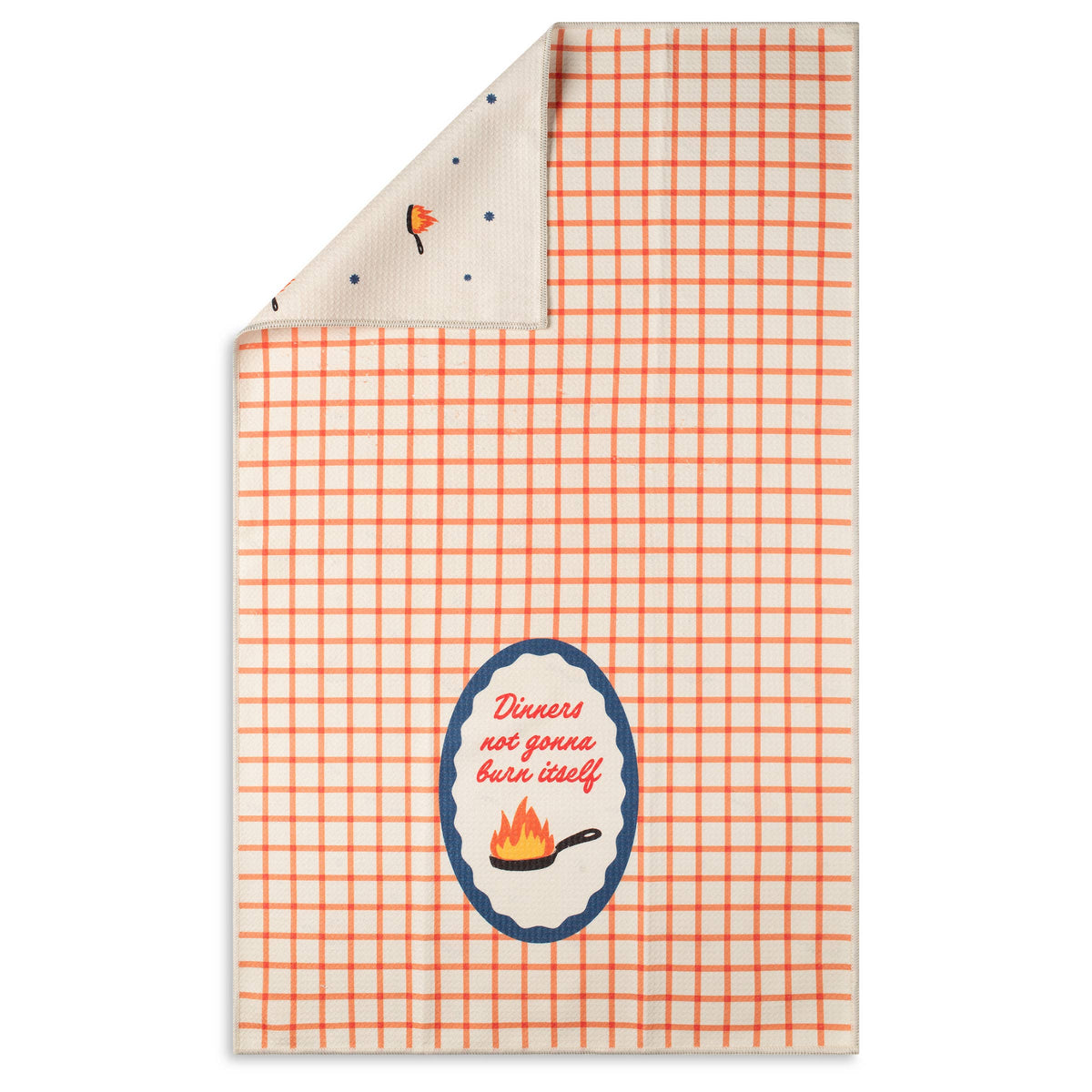 Dinners Not Gonna Burn Itself Funny Microfiber Kitchen Towel