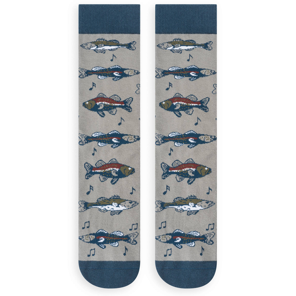 More Bass Funny Fishing Socks for Men who Fish