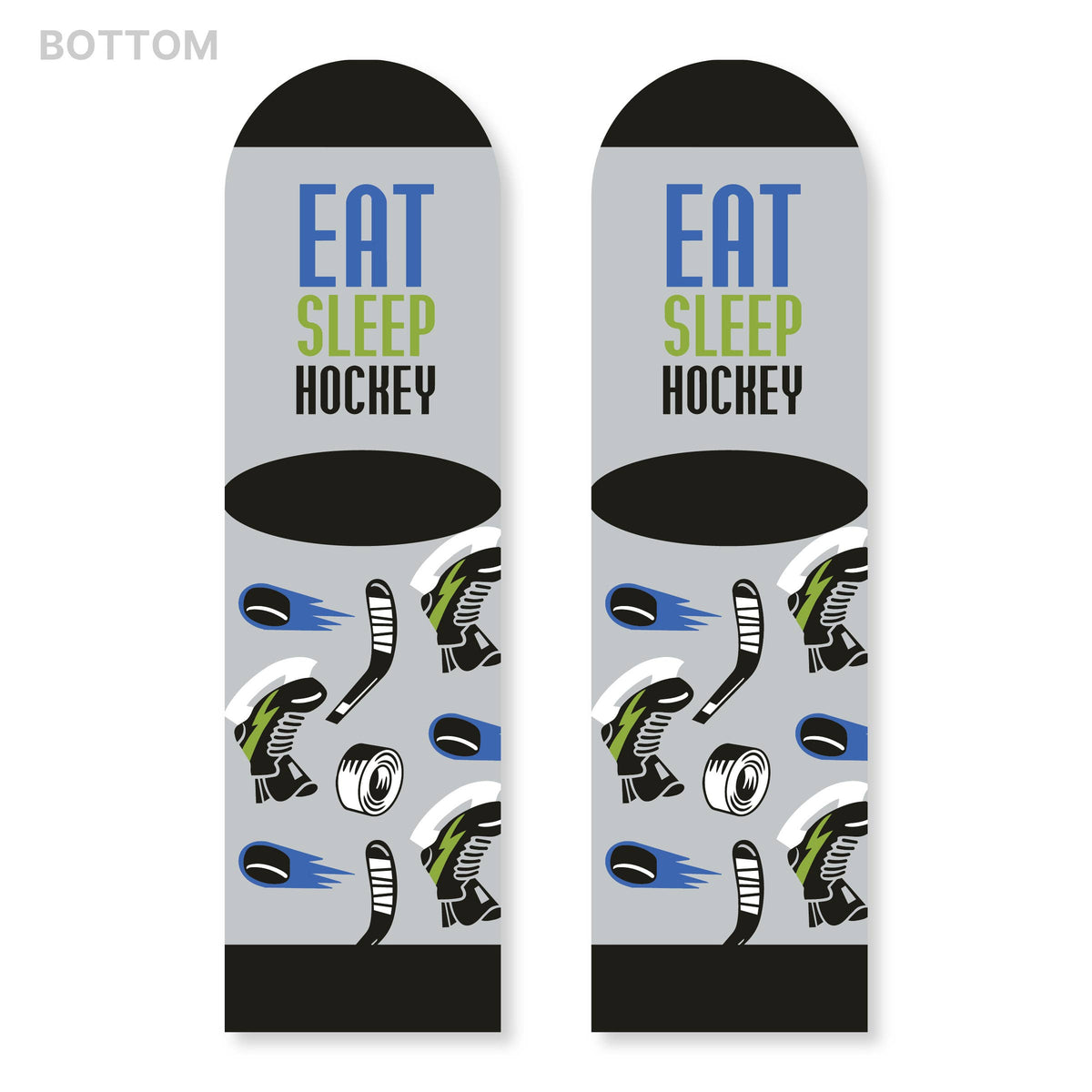 Eat, Sleep, Hockey Kids Socks for Boys and Girls