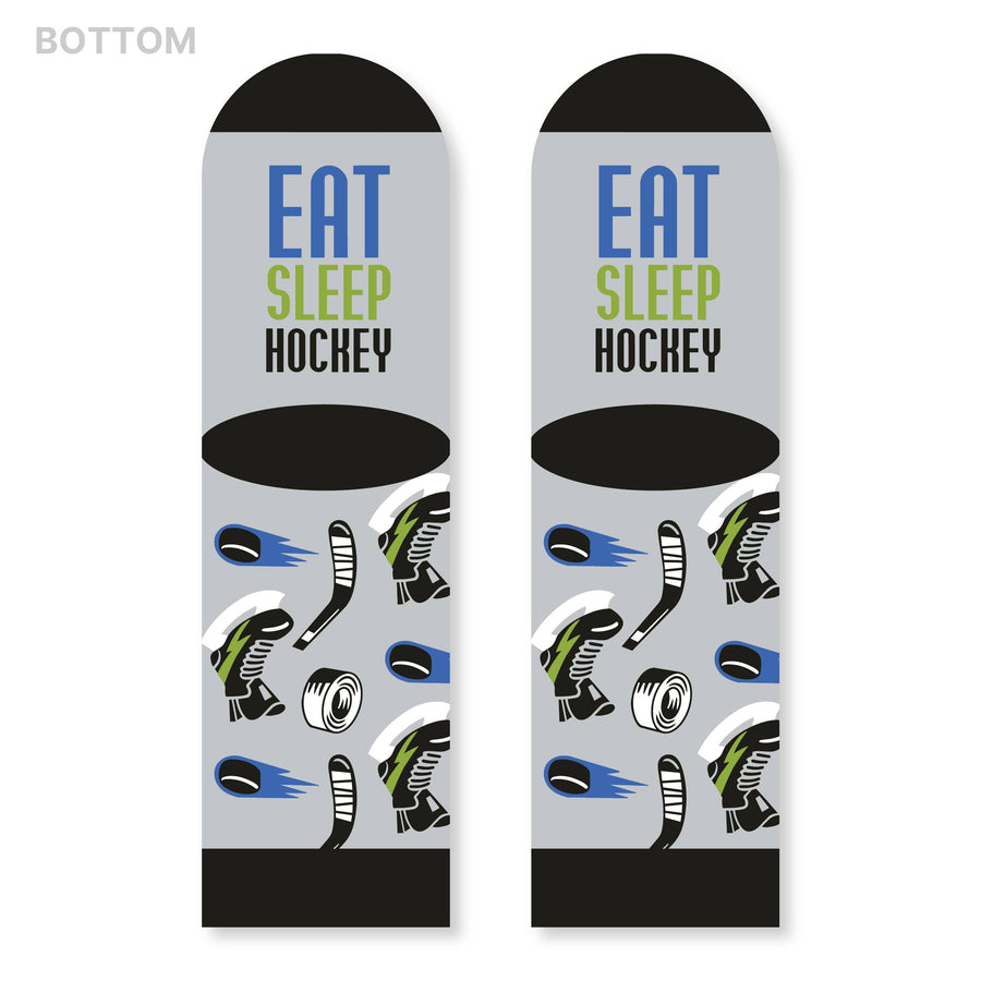 Eat, Sleep, Hockey Kids Socks for Boys and Girls