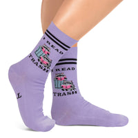 I Read Trash Book Socks for Women who Love Reading