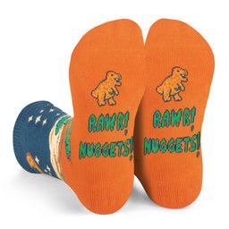 My Favorite Dino is a Nugget Crazy Dinosaur Socks for Kids