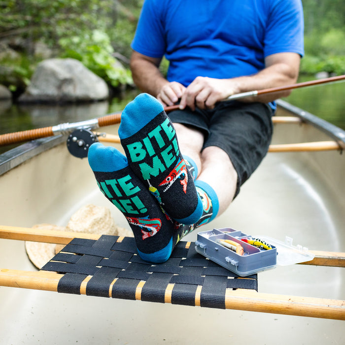 Bite Me - Funny Fishing Socks For Fishermen — Lavley