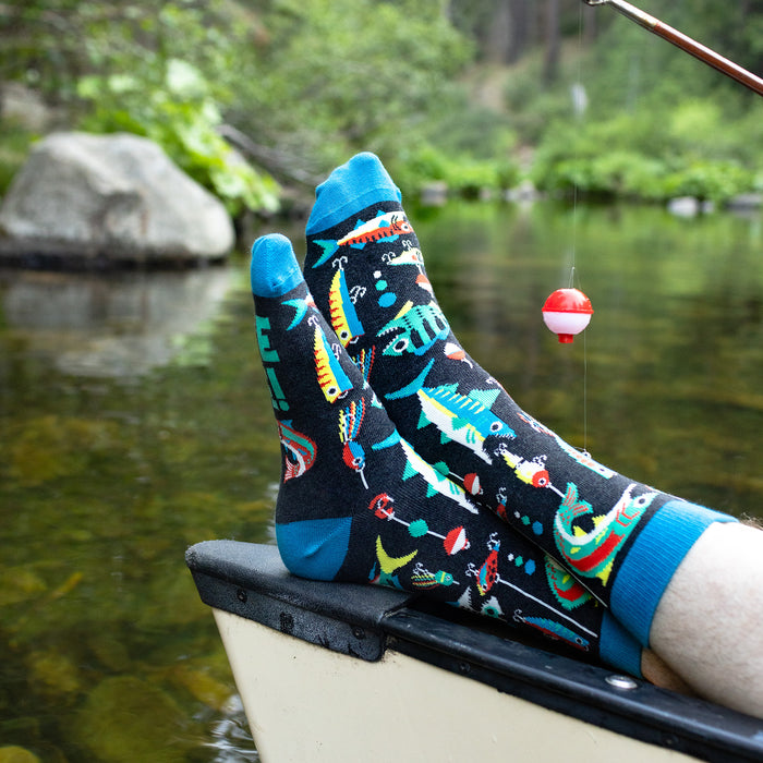 Bite Me - Funny Fishing Socks for Fishermen