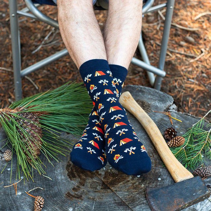 Born To Camp, Forced To Work Socks