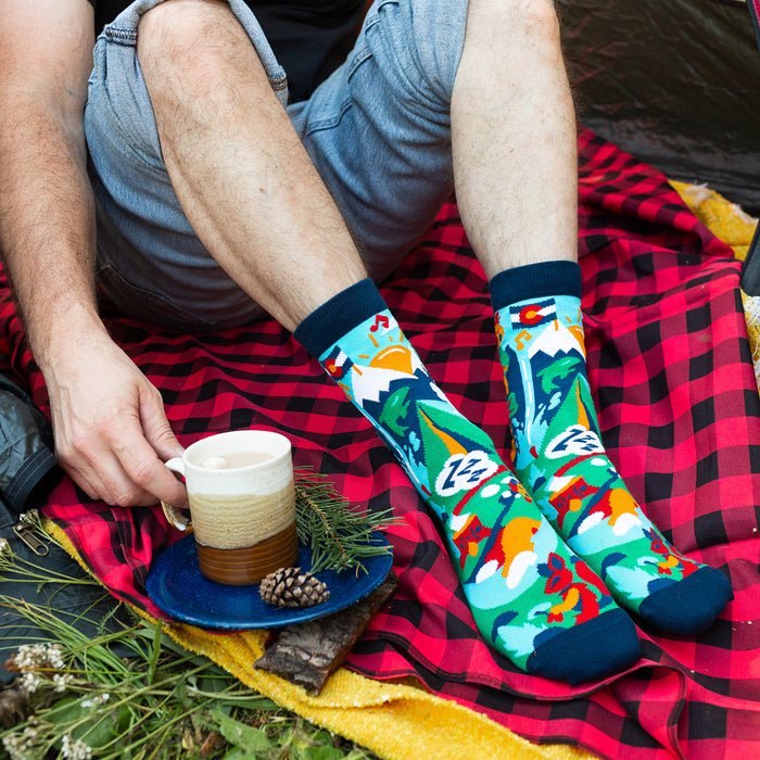 Camp More, Worry Less Socks
