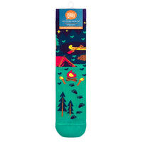 I'd Rather Be Camping Socks (Purple/Teal)