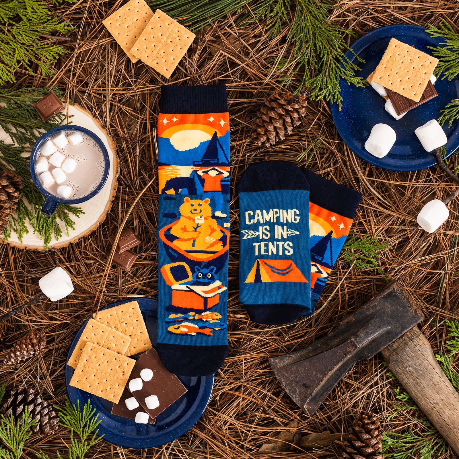 Camping Is In Tents Socks