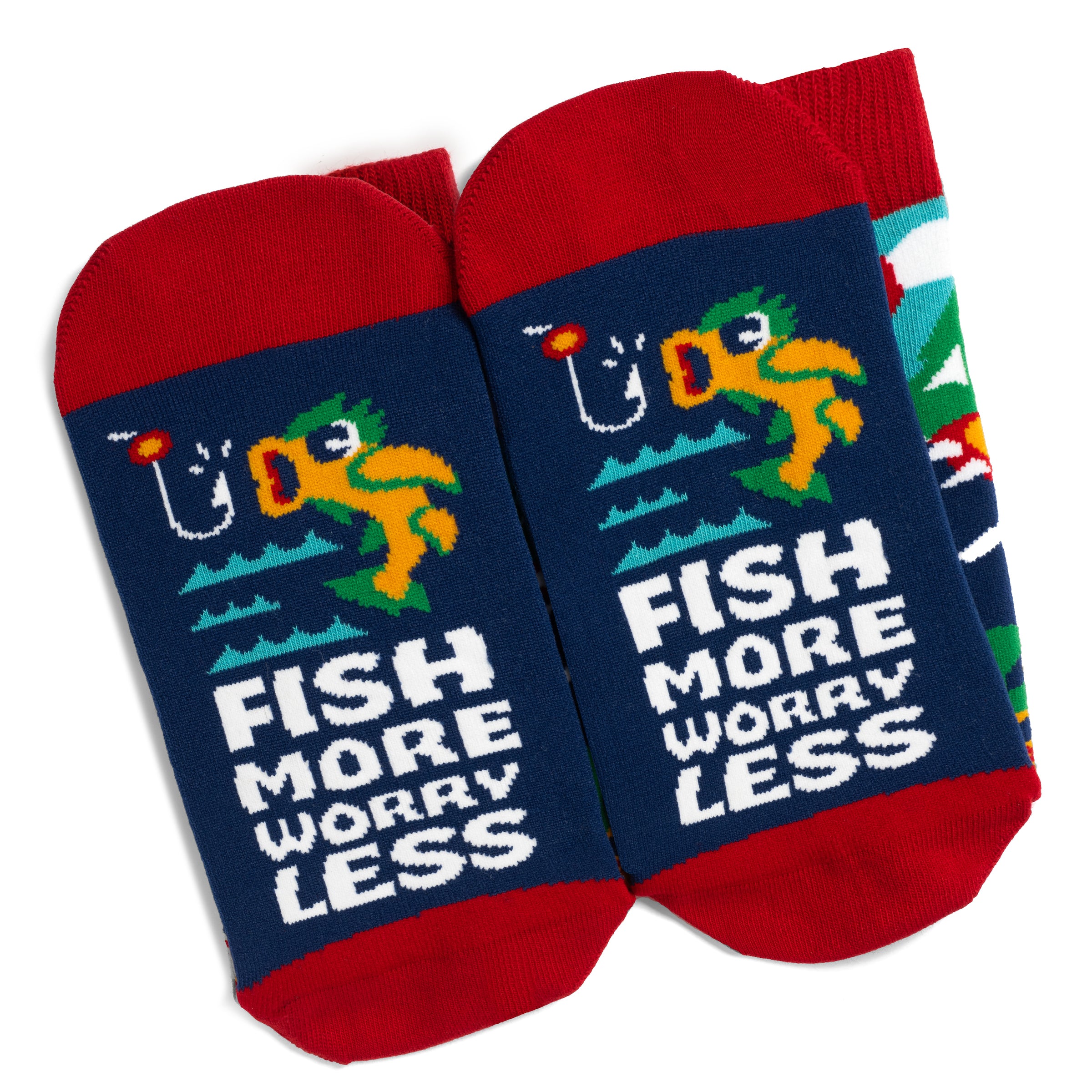Fish More, Worry Less Socks