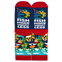 Fish More, Worry Less Socks