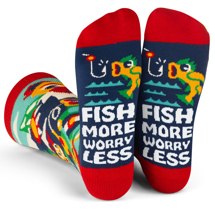 Fish More, Worry Less Socks