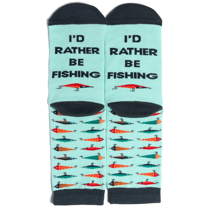 I'd Rather Be Fishing Socks V2 - WHSL