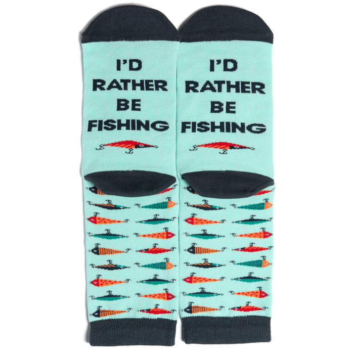I'd Rather Be Fishing Socks V2