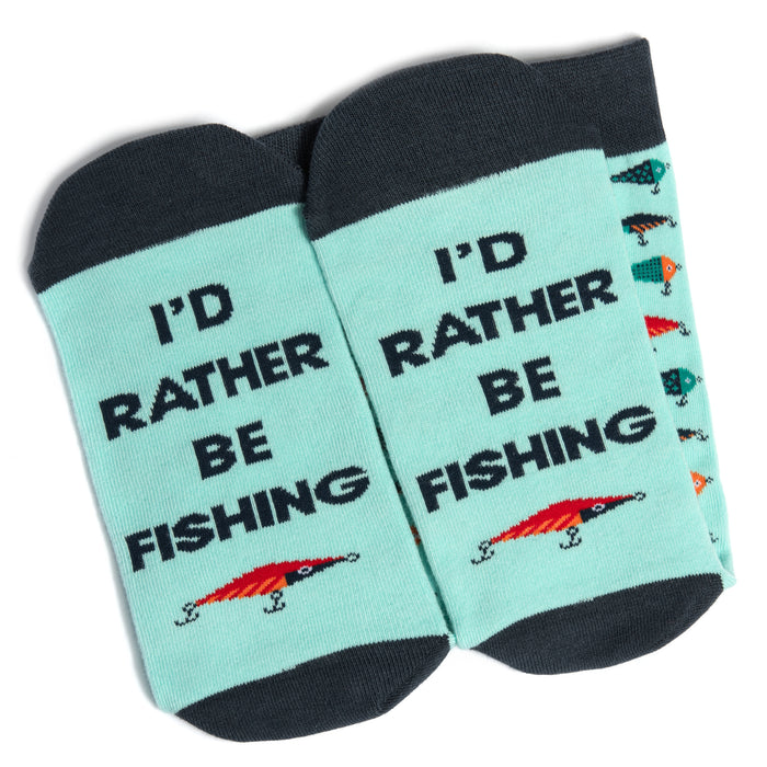I'd Rather Be Fishing Socks V2