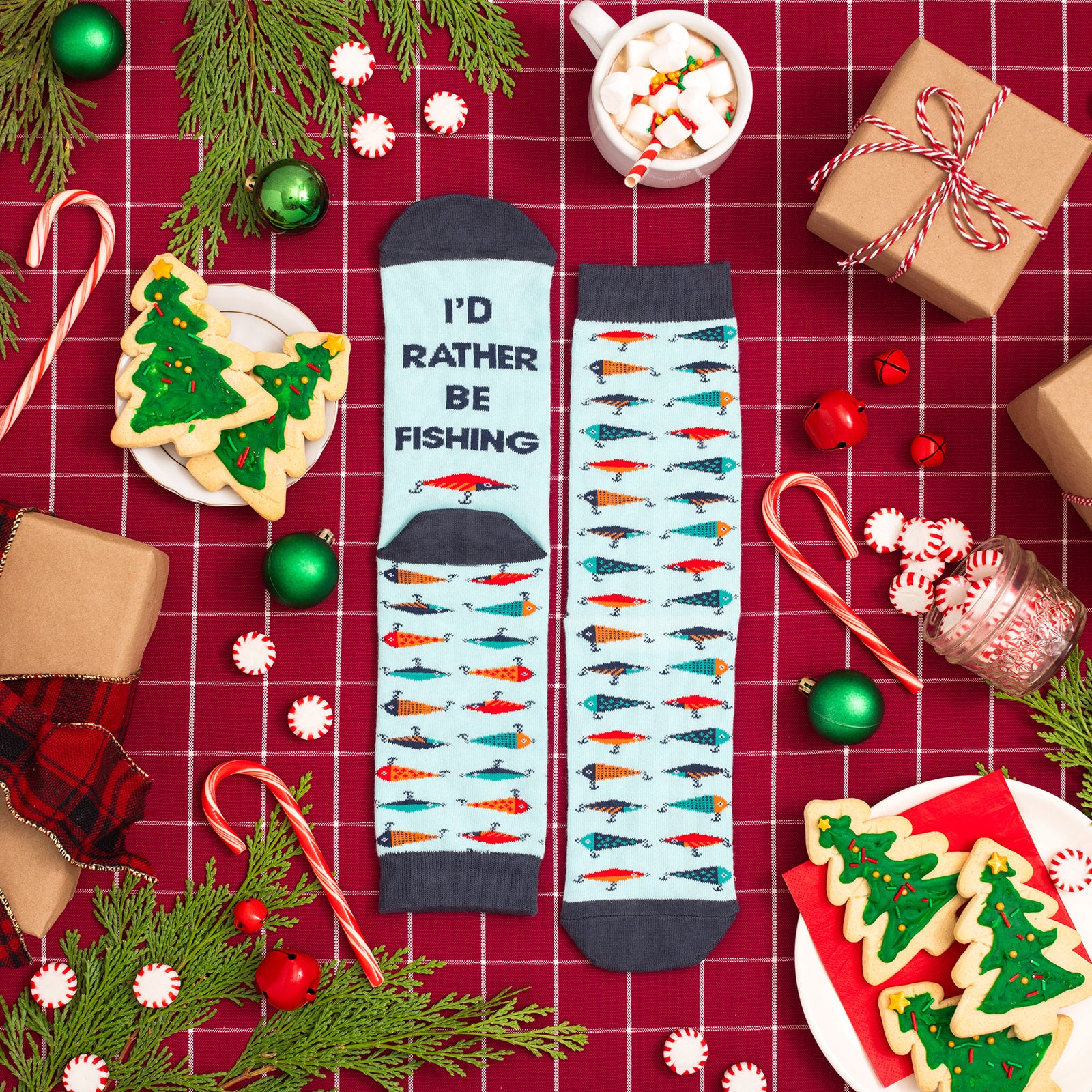 I'd Rather Be Fishing Socks V2