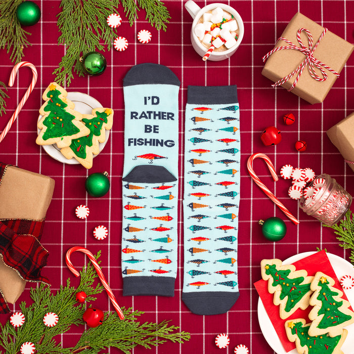 I'd Rather Be Fishing Socks V2