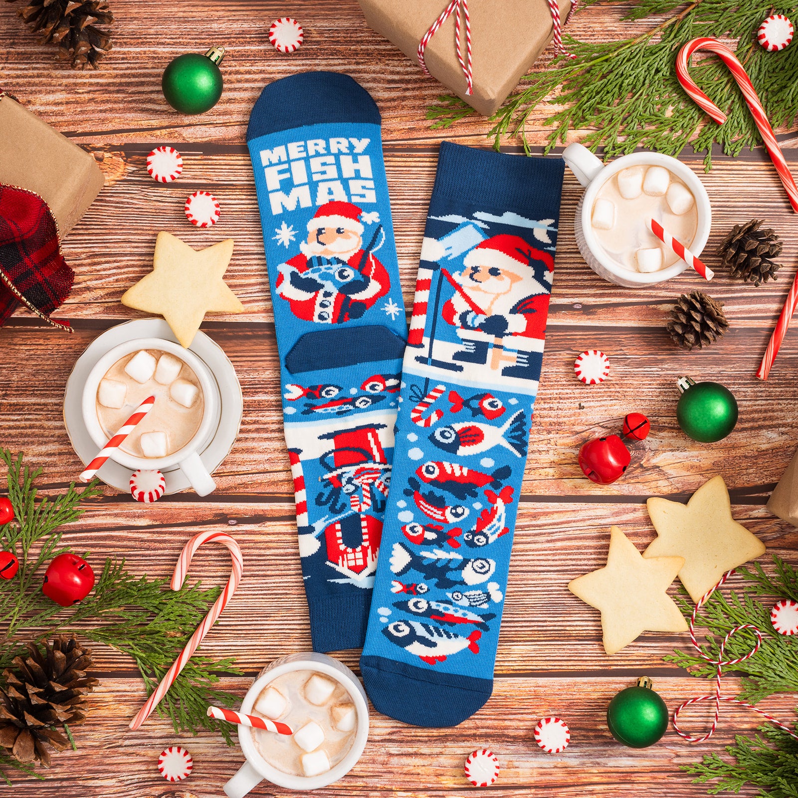 Merry Fishmas Socks