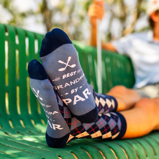 Best Grandpa By Par Socks
