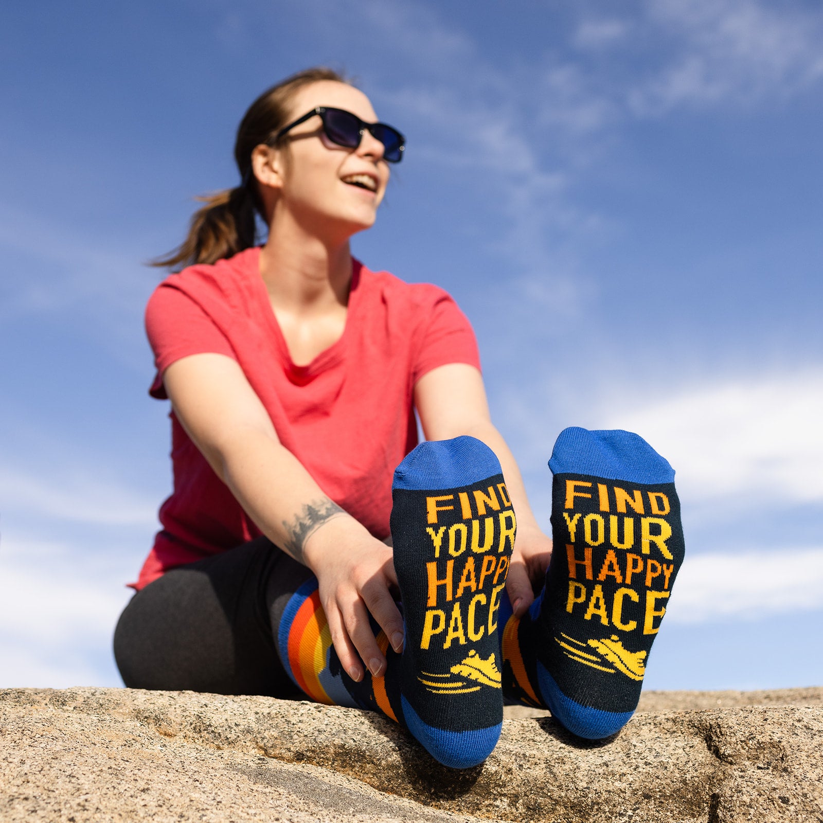 Find Your Happy Pace (Running) Socks