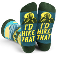 I'd Hike That Socks Unisex Gift for Hikers