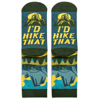 I'd Hike That Socks Unisex Gift for Hikers