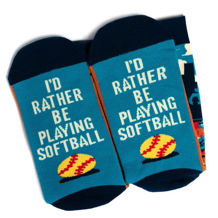 I'd Rather Be Playing Softball Socks