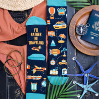 I'd Rather Be Traveling Socks