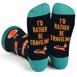I'd Rather Be Traveling Socks
