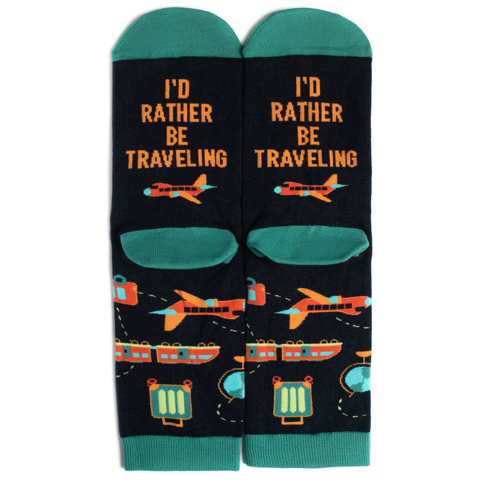 I'd Rather Be Traveling Socks