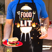 The Food Here Is Lit Apron