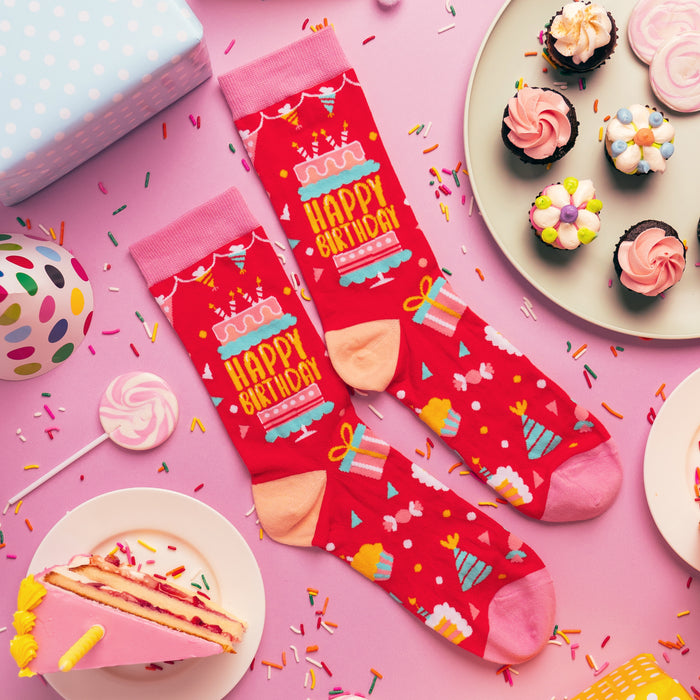 Happy Birthday (Pink) Socks