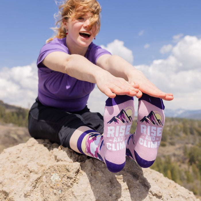 Rise and Climb (Purple) Socks