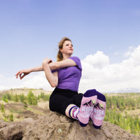 Rise and Climb (Purple) Socks
